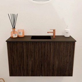 Mondiaz Joya 70cm toiletmeubel walnut met wastafel faye midden 1 kraangat urban