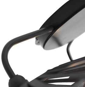 Landelijke plafondlamp zwart 3-lichts - Leia