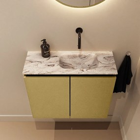 Mondiaz Ture DLux toiletmeubel 60cm oro met wastafel glace rechts zonder kraangat