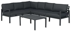 Garden Impressions Denver loungeset 4-delig links - zwart