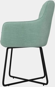Eetkamerstoel - Arne - stof Bjorn grof geweven mint