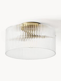 Plafondlamp Emmi van geribbeld glas