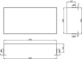 Hotbath &More frameless inbouwnis 30x60x10cm wit mat