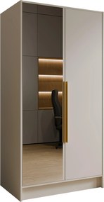 Kledingkast Arecibo 103, Kasjmier, 200x102x51cm, 100 kg, Kledingkast deuren: Met scharnieren, Aantal planken: 4, Aantal planken: 4