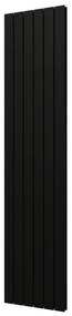 Plieger Cavallino Retto designradiator verticaal dubbel middenaansluiting 2000x450mm 1287W mat zwart 7250314