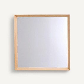 Vierkante spiegel in massief eik H80 cm, Andromède