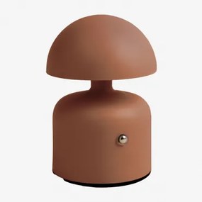 Nantali Draadloze Ijzeren Led Tafellamp Rode Dakpan - Sklum