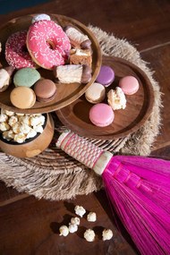 Cakeschaal Root teakhout | Bazar Bizar