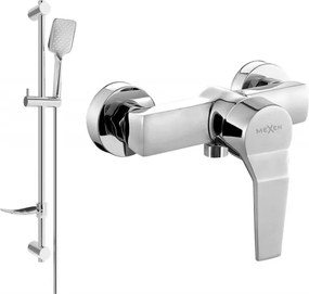 Mexen Caro DF62 douchekraan met doucheset, chroom - 74664DF62-00