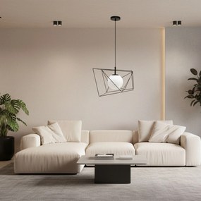 Hanglamp APP1022-1CP zwart wit