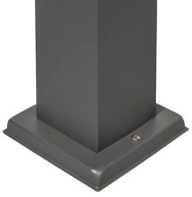 Moderne buitenlamp paal donkergrijs met opaal 45 cm IP44 - Malios