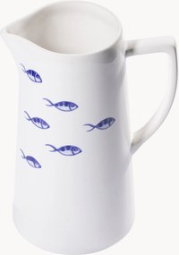 Handgemaakte waterkan Blauer Fischschwarm, 1.2 L