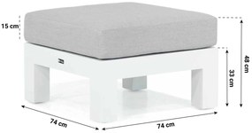 Hoek loungeset 5 personen Aluminium Wit  Santika Furniture Santika Yovita