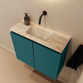 Mondiaz Ture DLux toiletmeubel 60cm smag met wastafel frappe midden zonder kraangat