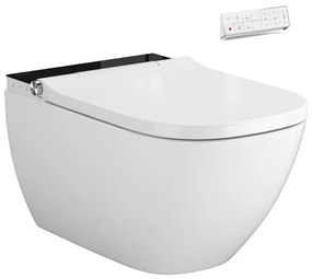 Plazan Genera Ultimate Square douche wc randloos met softclose zitting zwart