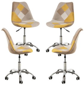 Set 4 Neo Patchwork Stoelen