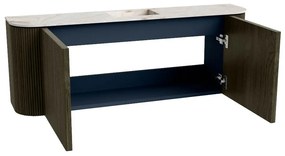 Mondiaz Joya DLux 115cm toiletmeubel ronding links/rechts shadow met wastafel faye midden zonder kraangat frappe