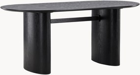 Ovale eettafel Isolde met houtlook, 180 x 90 cm