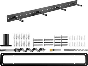 VEVOR Plankbeugel, 1 stuk, draagvermogen 104 kg, zware plankbeugel 1168,4 x 157,4 x 76,2 mm, plankdrager voor verborgen planken, onzichtbare beugel voor zwevende planken voor wandmontage