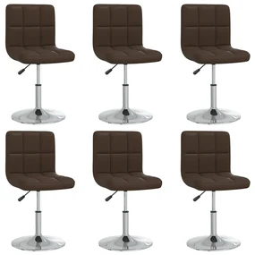 vidaXL Eetkamerstoelen 6 st kunstleer bruin