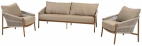 4 Seasons Outdoor Milos loungeset amber SALE Loungeset taupe weerbestendig