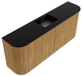 Mondiaz Joya 105cm toiletmeubel ronding links/rechts oak met wastafel faye midden 1 kraangat urban