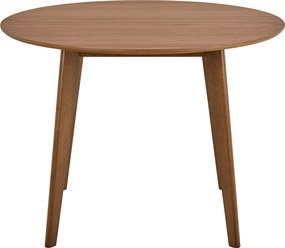 ROXY natuurlijke walnoot 90 cm - RONDE TAFEL VOOR KEUKEN/EETKAMER RETRO