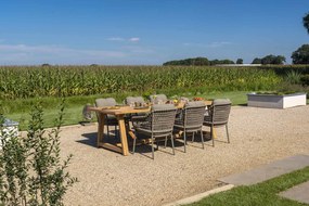 4 Seasons Outdoor Jura dining set olijfgroen met Noah tafel 260 cm * Sale *      taupe weerbestendig