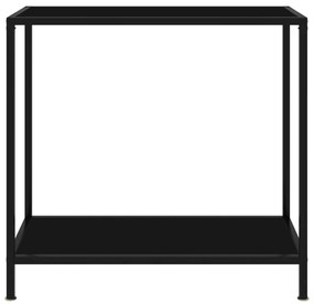 vidaXL Wandtafel 80x35x75 cm gehard glas zwart