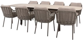 Taste by 4 Seasons Manolo uitschuifbare tuintafel terre met keramisch blad 230 - 290 cm Tuintafel   bruin weerbestendig