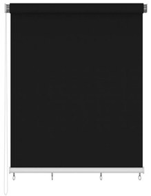 vidaXL Rolgordijn voor buiten 220x230 cm zwart