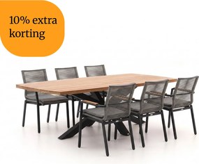 + 10% kassakorting | Diningset Bellagio  | 6 personen teakhout | Tuinset stapelbaar | 7-delig | Kees Smit Tuinmeubelen