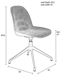 Zuiver Albert Kuip Swivel Design Stoel Draaibaar Groen