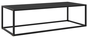 vidaXL Salontafel met zwart glas 120x50x35 cm zwart