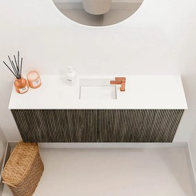 Mondiaz Joya 100cm toiletmeubel shadow met wastafel faye midden 1 kraangat talc