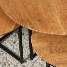 Starfurn RichWood Set Ronde Salontafels Mangohout