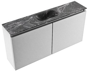 Mondiaz Ture DLux toiletmeubel 100cm plata met wastafel lava midden met kraangat