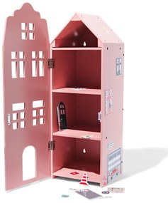 HEMA Grachtenpand 24.5x25x75 Hout Roze
