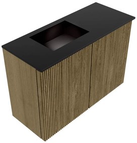 Mondiaz Joya 60cm toiletmeubel dusk met wastafel faye links 1 kraangat urban