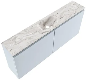 Mondiaz Ture DLux toiletmeubel 120cm clay met wastafel glace midden met kraangat