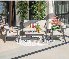Garden Impressions Milou loungeset 4-delig - donker grijs