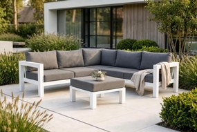 Hoek loungeset 5 personen Aluminium Wit  Lifestyle Garden Furniture Luca