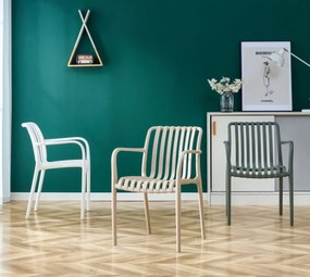 JULIAN zwart - moderne stoel voor keuken, tuin, café (stapelbaar)