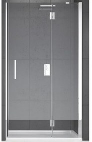 Novellini Louvre G draaideur voor nis 108/111x195cm rechts mat chroom/helder LOUVNG110LD1B