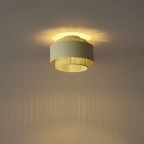 Moderne plafondlamp beige met goud - Kora