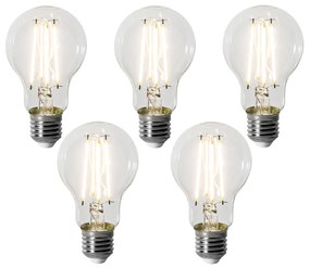 Set van 5 E27 dimbare LED lampen A60 8W 900 lm 3000K