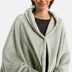 Fleece plaid met mouwen, recycled polyester, Javi