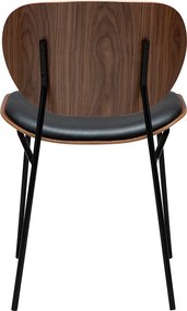 Dan-Form Clementina Design Eetkamerstoel Walnoot En Leer