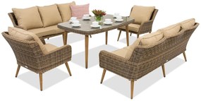 Bilbao Apetito 8 Garden Point tuinmeubelen bruin