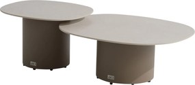 Sofie lounge tuintafels set van 2 keramiek oyster mocca 4 Seasons Outdoor
